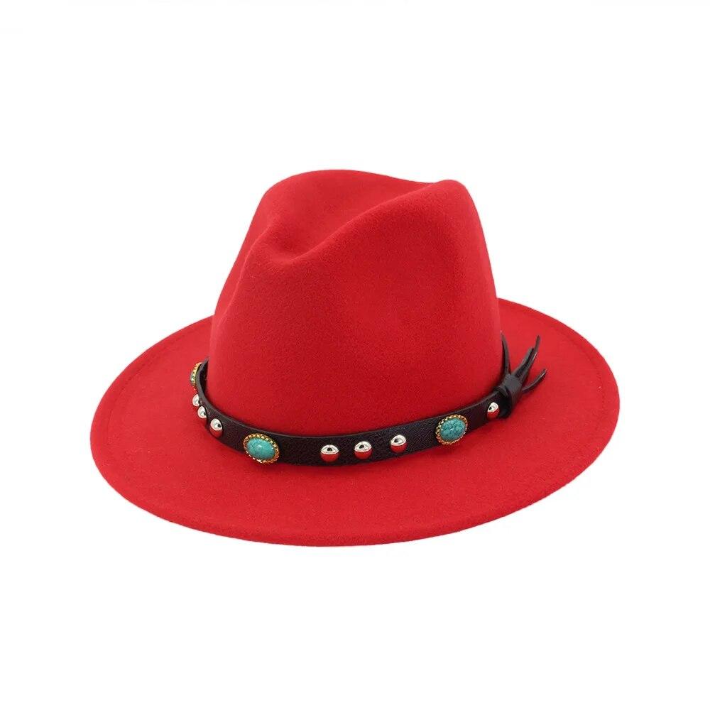 Fedoras Hat Winter Women Hats Men Felt Hat Belt Luxury Fashion Casual Wedding Decorate Men Women Jazz Cap Chapeau Femme Bonnet
