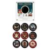 Programmable Music Box Vinyl Record Player Fridge Magnet for Christmas, with 9 Records, Decorative 256MB Memory, LED Light-Up Personalized NFC