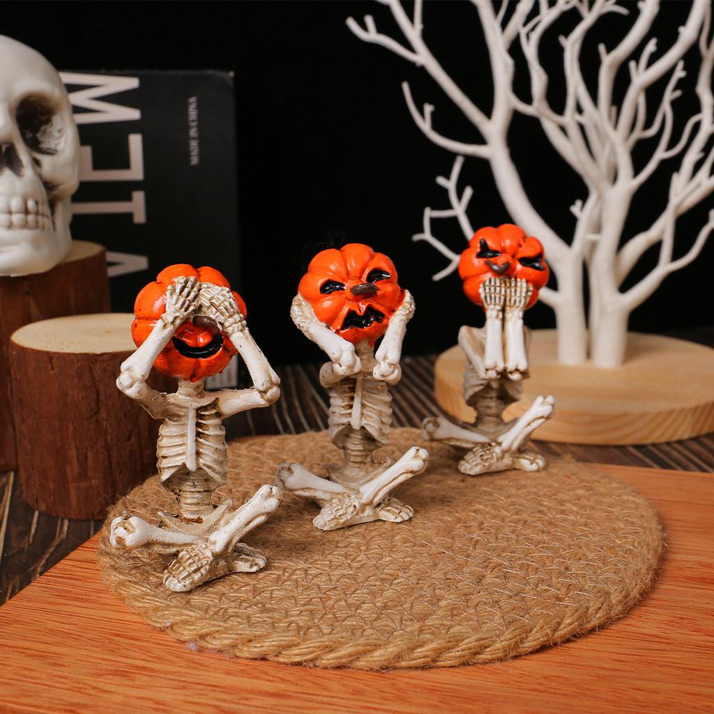 Resin Skull Decor For Halloween Party And Seasonal Home Yard Display