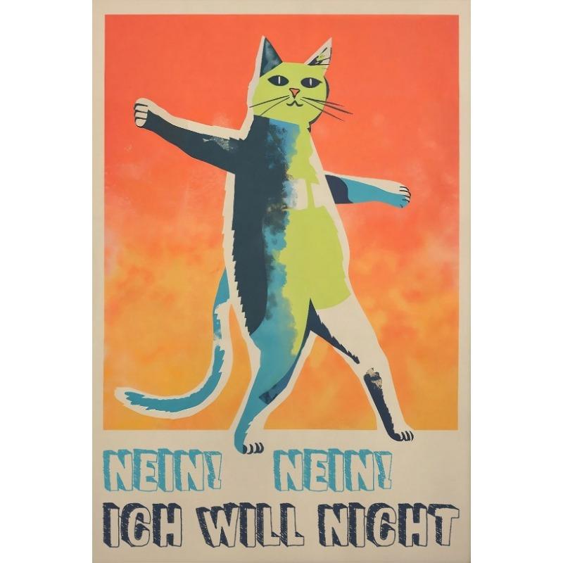 Vintage Cats and Dogs Funny Poster Trendy Retro Wall Art Decor Canvas Printing Poster Funny Retro Cats Wall Decor Funky Wall Art