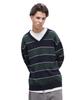 V-NECK BORDER KNIT M 120 Navy 783-4240006
