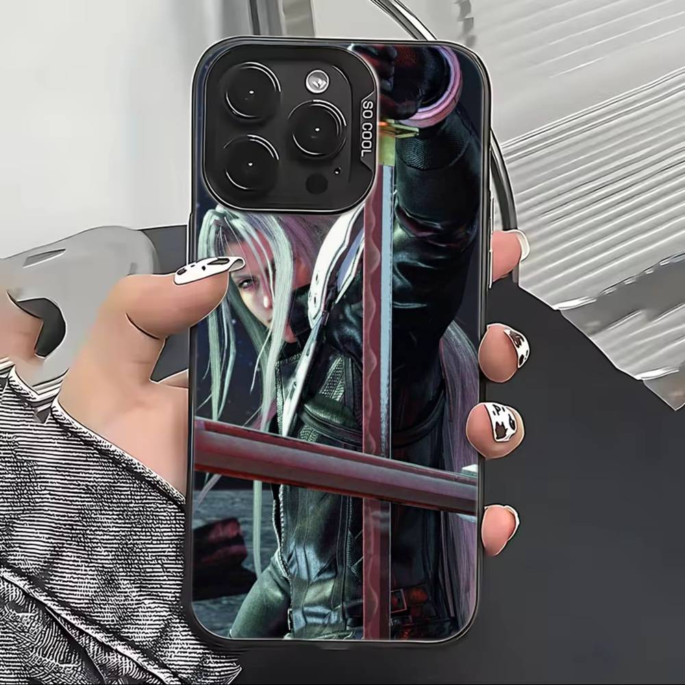 Final F-Fantasy S-Sephiroth Cool Phone Case For iPhone 17,16,15,14,13,12,11 Plus,Pro Max,XS,Colorful Silver Black Cover