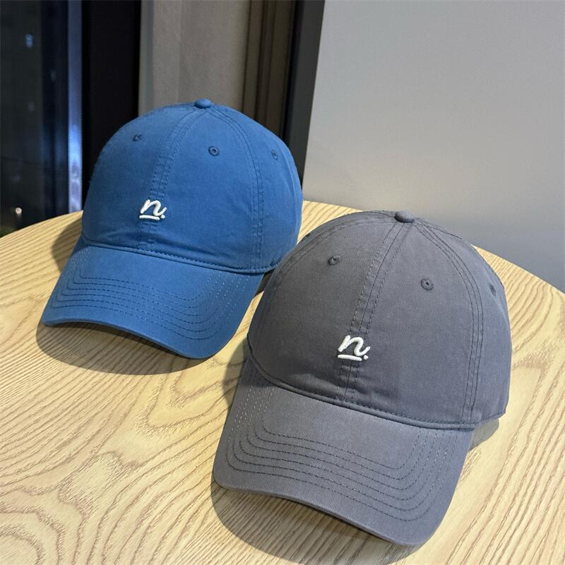 Spring and summer new simple letter n soft top baseball cap women's casual versatile face cap small peaked cap travel cover hat