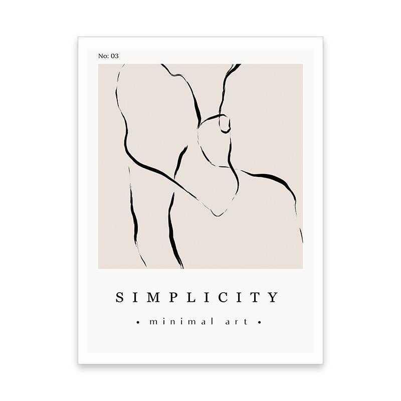 Boho Abstract Line Botanical Leaves Simplicity Posters Canvas Painting Wall Art Print Pictures Living Room Interior Home Decor