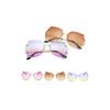 Transparent Rimless Women Glasses Oversized Clear Lens Sunglasses Gradient Color