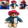 Urso Paddington Fofo Brinquedo de Pelúcia Boneco Com Suéter 29cm/11,42in