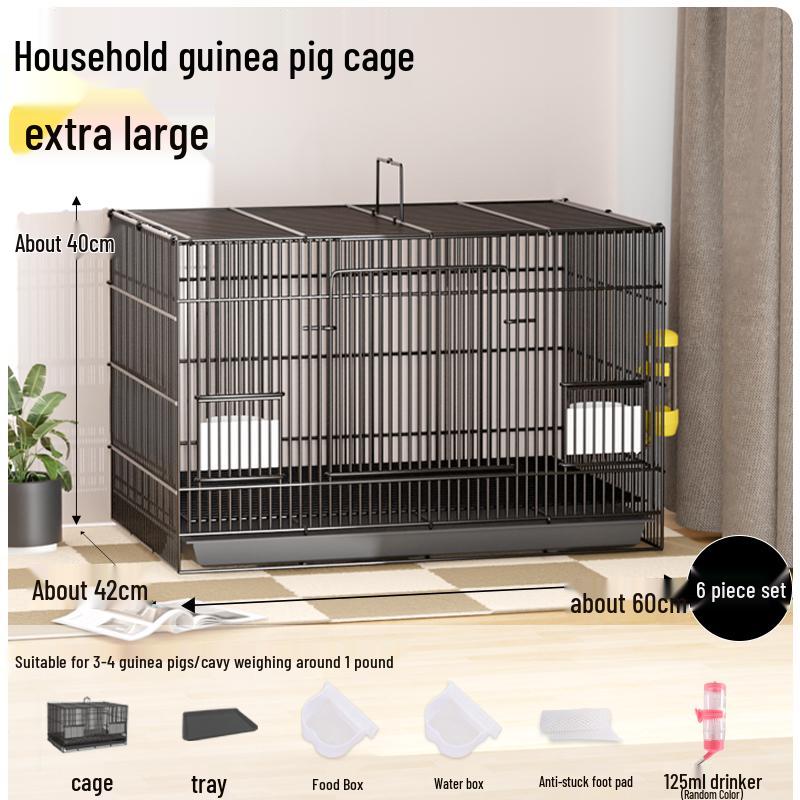 Indoor Guinea Pig Cage with Toilet, Anti-Spray Urine Protection, and Special Villa Design