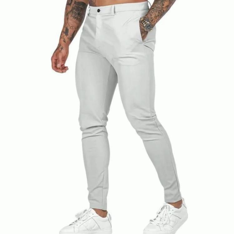 Spring Autumn Male Solid Color Slim Cargo Pants Homme Casual Fashion Simple All-match Pencil Trousers Sweatpants Men's Clothing