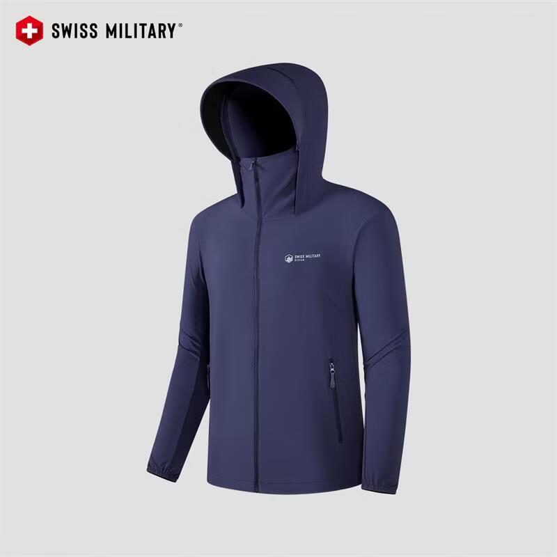 SWISS MILITARY Men s UV Protection Outdoor Jacket 4XL темно-синий