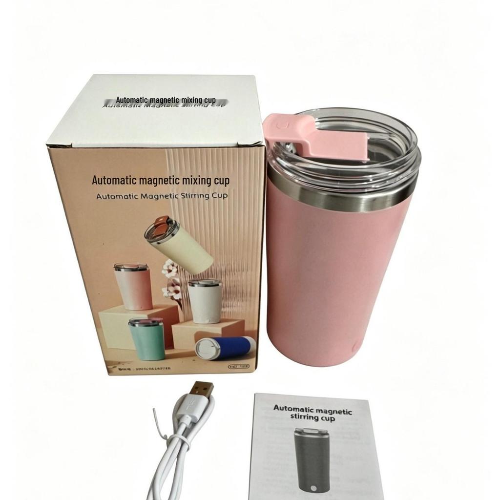 Rechargeable Luxury Stainless Steel Automatic Stirring Coffee Cup - Portable USB Essential for the Lazy