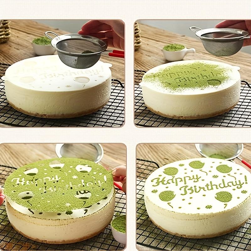 Round Cake Top Stencils Biscuit Template Mesh For Birthday Cake Blossom Decoration Mould DIY Baking Tools Kitchen Accessories