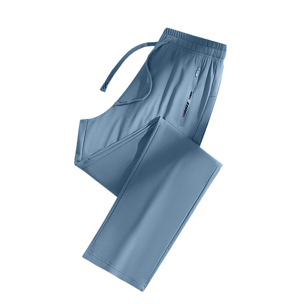 Lässige, einfarbige, elastische Taille, gerade Freizeithose für Damen mit Taschen