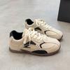2025 Autumn Color Matching Retro Moral Training Shoes Women's Internet Celebrity Flat-bottomed Versatile Cow Velvet Casual Sports Shoes Tide