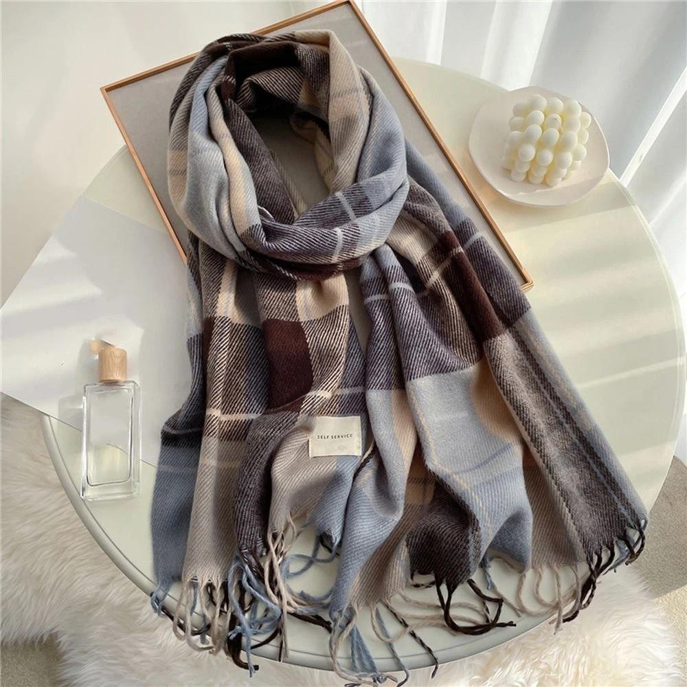 Winter Unisex Student Tassel Warm Scarf Korean Style Scarves Men Scarf Blanket Women Cashmere Shawl