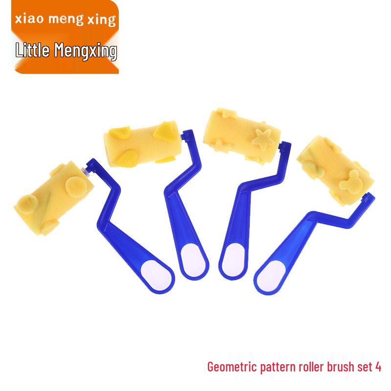 Children's Round Sponge Brushes for Art & Painting - Mushroom Head Tools for DIY Graffiti and Kindergarten Use