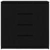 Sideboard with Drawers Black Oak Effect 100.5 x 35 x 98.5 cm