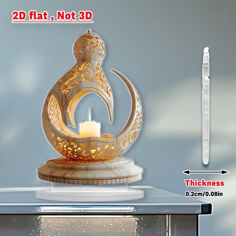 1 mysterious Ramadan lantern ornament, multifunctional desktop display, suitable for home and office environments