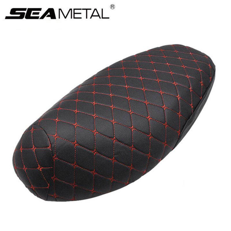 BLALION Motorcycle Seat Cover Thickened Waterproof Anti-skid Seat Protection 3D Faux Leather Seat Pad Protective Cover for Moto