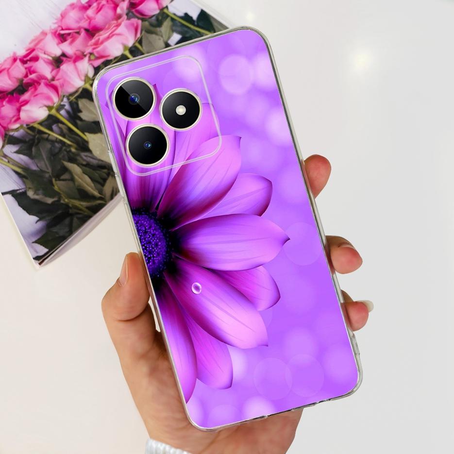 Etui na Realme Note 50 RMX3834 Uroczy Kot Malowane Pokrowiec Miękki Silikonowy Pokrowiec na Telefon Na Realme Note 50 Note50 Tylna Pokrywa 6.74'' Torby