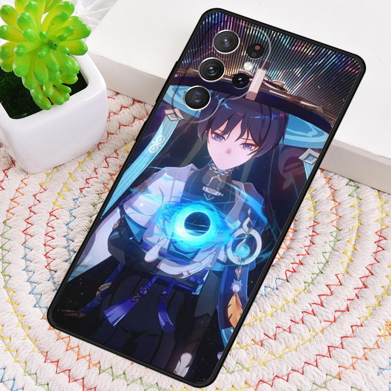 Genshin Impact Scaramouche Silicone Phone Case For Samsung Galaxy note 10 pro S26 S25 S24 S23 S22 S21 Plus S25Ultra Capa Cover