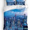 3pcs Bedding Set Canada Lake Landscape Rock Mountain Peaks Trees Duvet Cover Pillow Case Boy Kid Teen Girl Bedding Covers Set
