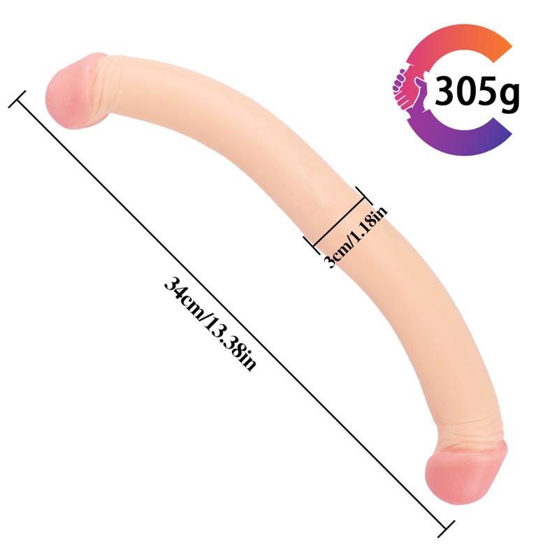 C25 Double Rattlesnake Double-headed Simulation Penis SM Lala Lesbian Double-pointed Adult Sex Products