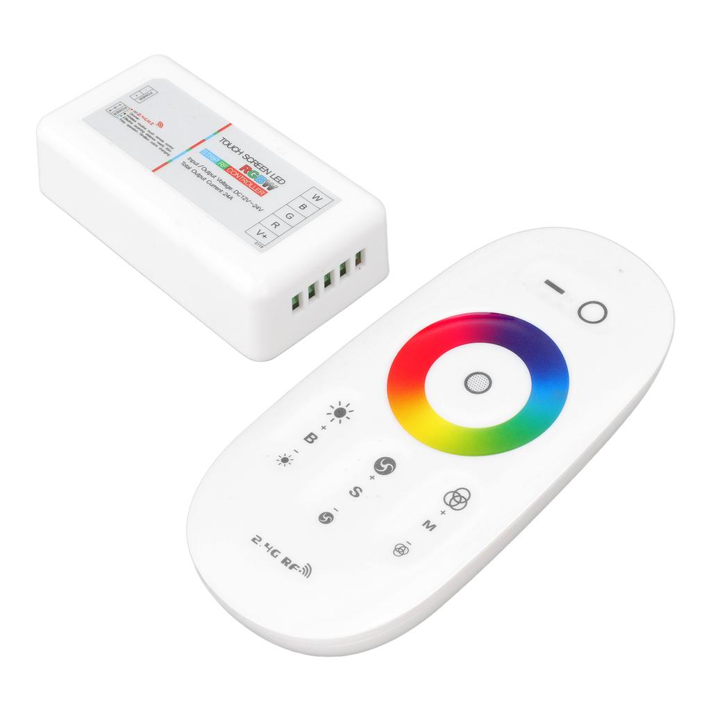2.4G Wireless RF Touch Dimmer Switch 7 Color RGBW Dimming LED RGB Strip Light Controller DC12 to 24V