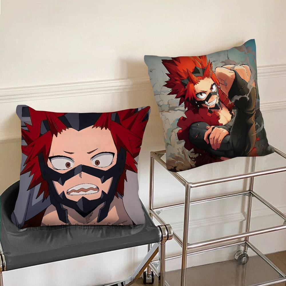 1pc Cartoon Character Eijiro Kirishima Pillow Case Fashion Square Pillowcase Bedroom Sofa Room Ins Decoration Leisure