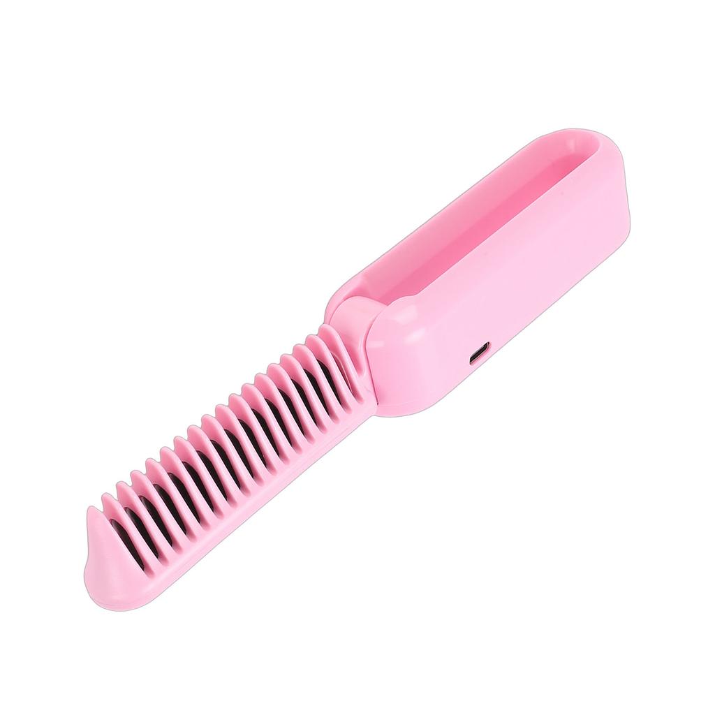 Foldable Hair Straightener Brush 9 Adjustable Temperature Settings Cordless Portable Rechargeable Straightening Brush