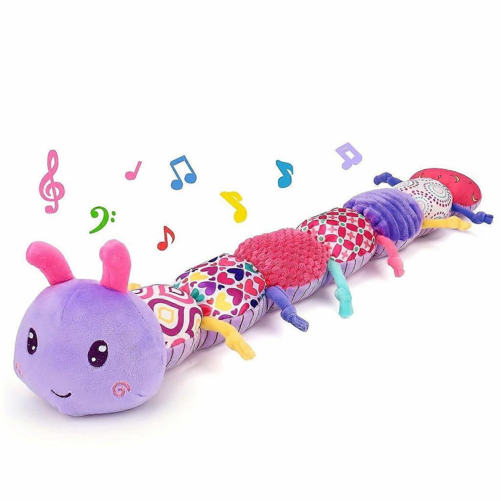 1pc Baby Music Stuffed Animal Toy with Ringing & Rustling Sounds, Multisensory Textures Suitable for Newborn Sensory Development, Musical Stuffed Anim