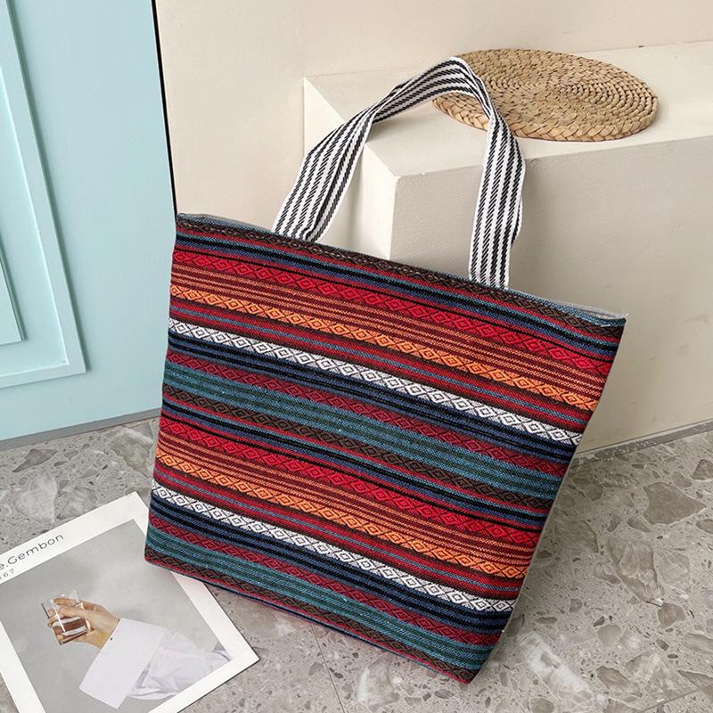 Neu Neu Matai Stickmuster Große Kapazität Tragbare Umhängetasche Einkaufstasche