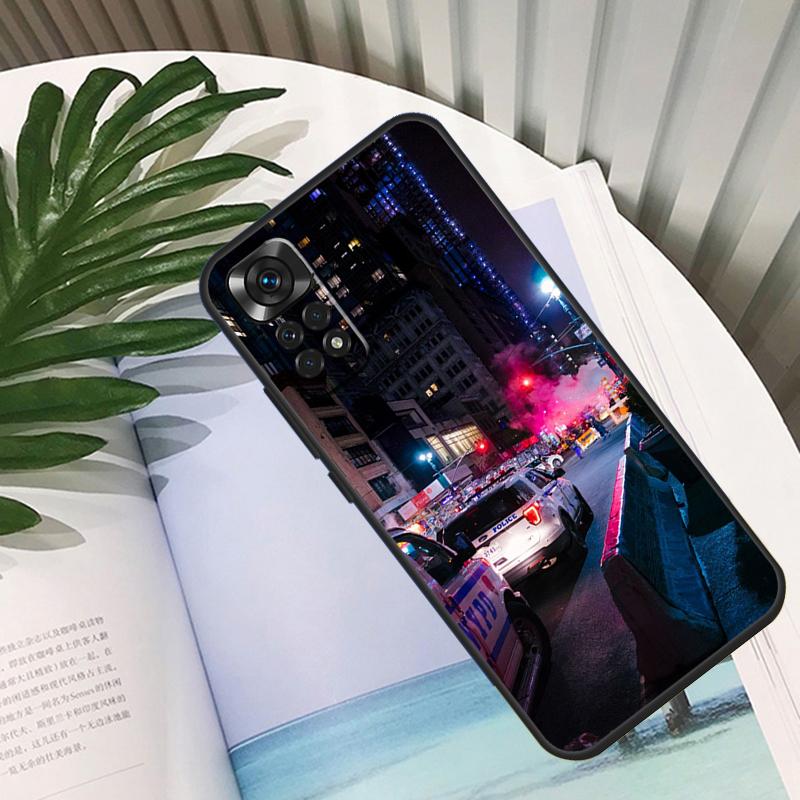 Police Car Funda For Xiaomi Redmi Note 14 13 10 11 12 15 Pro Plus Case For Redmi 15 13C 12C 10C 14C 15C