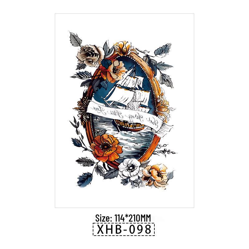 Skull Geisha Sweatproof Tattoo Sticker - Women s Small Full Arm Design 210*114mm
