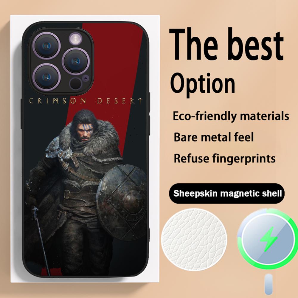 

Crimson Desert hot game poster Phone Case For iPhone 16 15 14 13 12 11 Plus Pro Max High-end Luxury Magsafe Sheepskin iPhone 16
