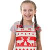 Kids Aprons for Cooking Christmas Apron Cute Red Apron for Kitchen Cooking Baking BBQ Painting Crafting