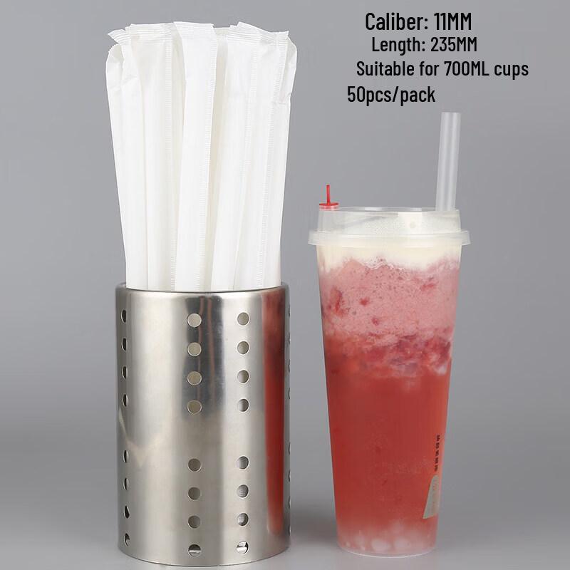 Disposable Pointed Drinking Straws for Boba Tea