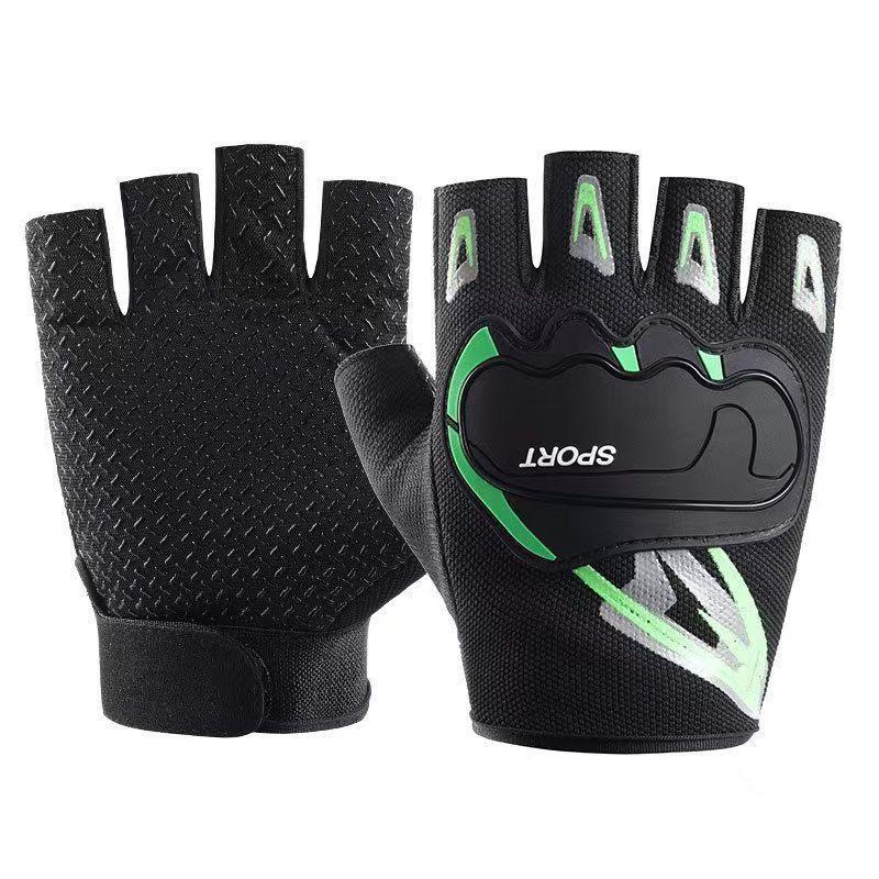 

Велоперчатки с полупальцами мужские весенне-летние тонкие дышащие нескользящие и противоударные мотоциклетные перчатки для вождения с открытыми пальцами и полными пальцами average size