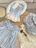 86010 Mädchen Spitzen-Pyjama-Set - Frühjahrs-Kollektion 2026 Klasse A Reiner Baumwollstoff
