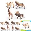 Wildlife Animal Model Set Pvc Camel Giraffe Educational Collectible For Kids Nature Learning