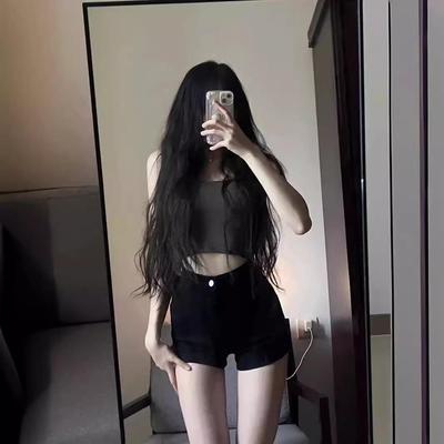 Kadın 2024 Yüksek Bel Siyah Şort - Seksi Yaz Stili, Ultra Kısa, Kalça Saran Moda Sıcak Şort