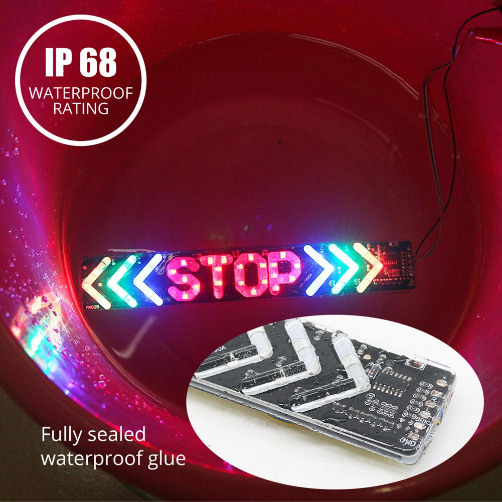 12V Motorcycle LED Warning Light Flash STOP Motor Indicator Lamp Brake Turn Signal Driving Taillight