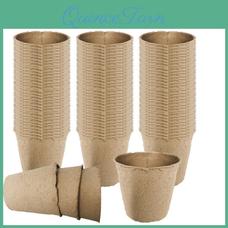Planter 1050100pcs Nursery Pots Paper Set Round Biodegradable Seedlings Flowerpot Garden Balcony Cultivation Tray Nursery Cup
