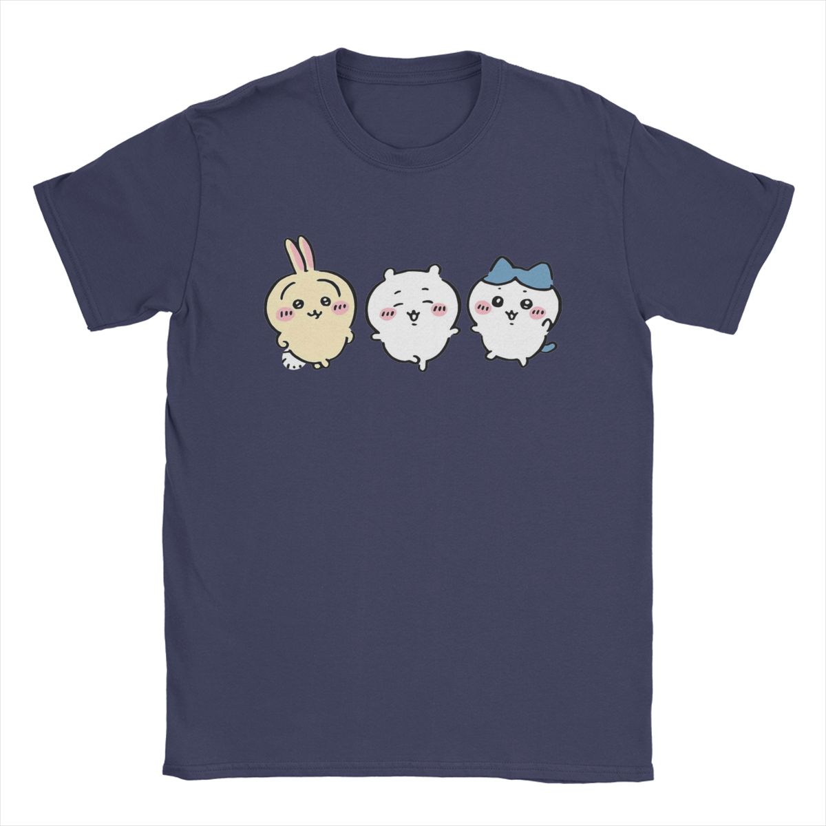 

Men T-Shirts Chiikawa Hachiware Usagi Cute Kawaii Vintage Cotton Tee Shirt Short Sleeve T Shirt O Neck Tops Plus Size 4XL