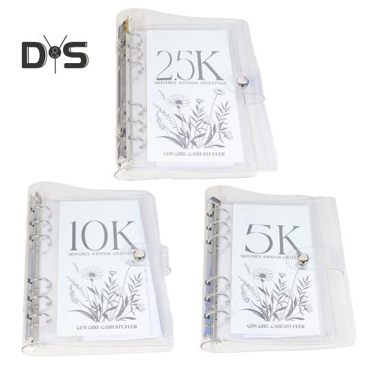 12 Månaders Kuvert Utmaning för Sparande Pärm 100 Kuvert Månatliga Besparingar Pengabok Kontantkuvert Utmaningspärm Kit