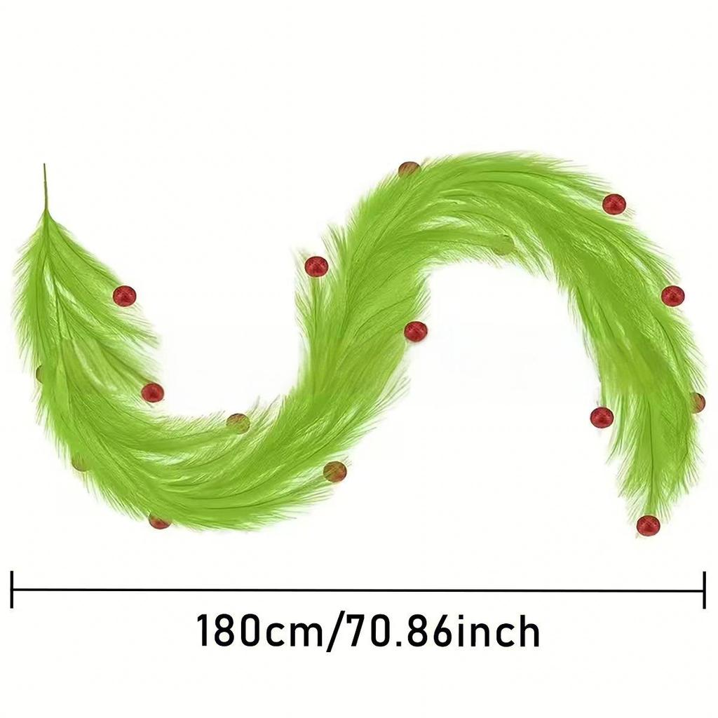 Christmas Paspalum Vine Elf Ball: Artificial Reed and Green Plant Decoration Ornament