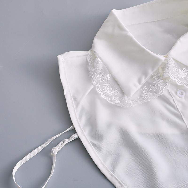 Perfect Match New Fake Collar Removable Detachable White Lace Women'S Hlaf Shirt Fake Collar Shirt Lapel Casual Versatile Shirt Collar