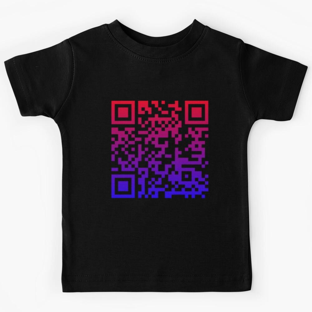 Rickroll - Never gonna give you up QR code Kids T-Shirt 130