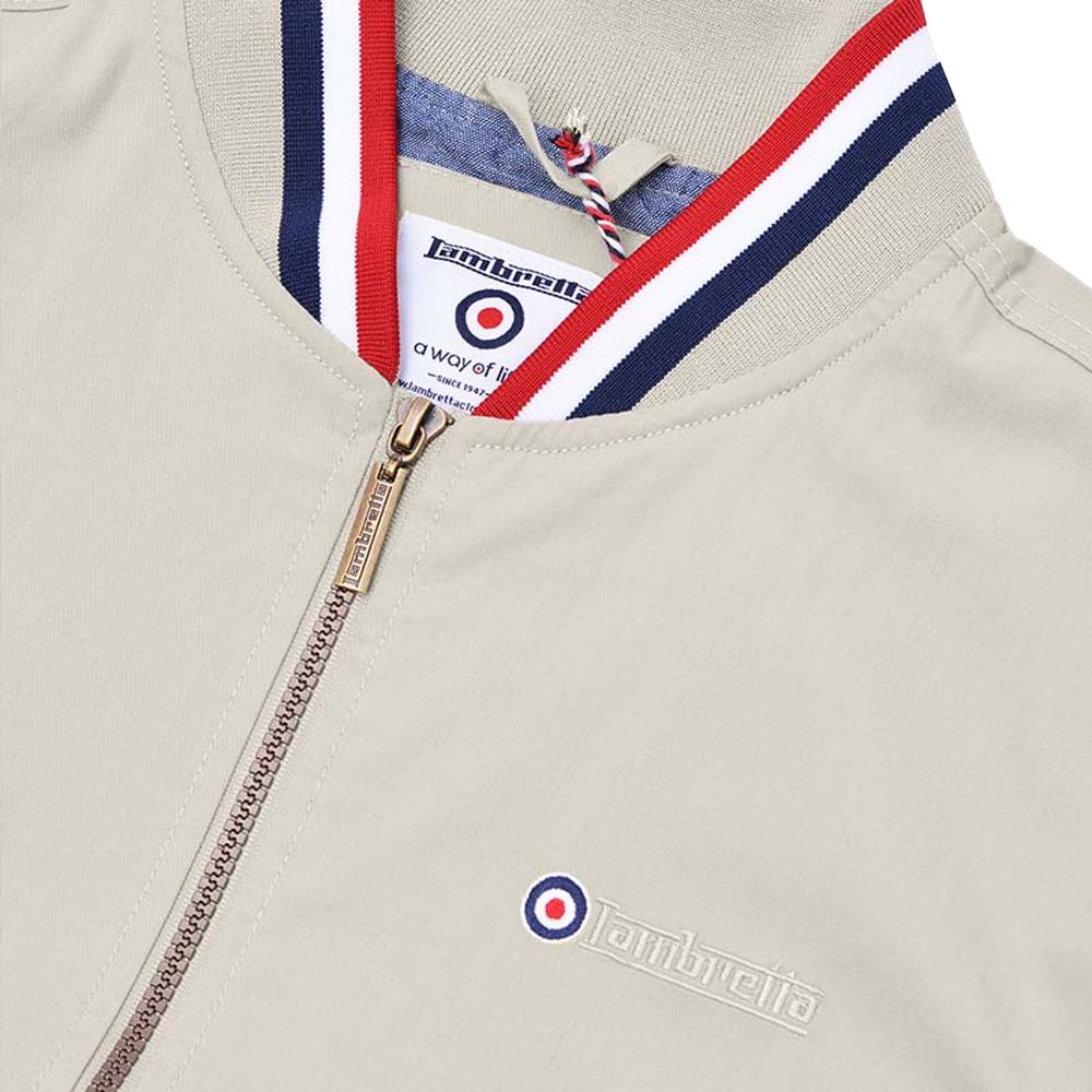 LAMBRETTA Herrenjacke mit dreifachem Streifenmuster und Monkey-Print