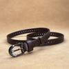 Women's Hollow Leather Belt Women's Casual Versatile Cowhide Belt