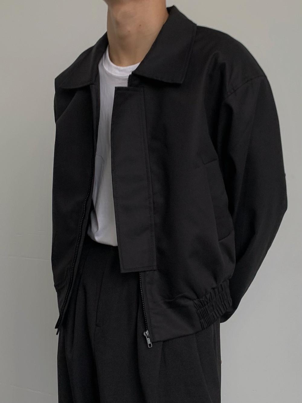 

Мужская куртка пилота цвета хаки в стиле ретро в стиле гонконгского хип-хопа с подплечниками - рабочая одежда на весну/осень. XXL чёрный